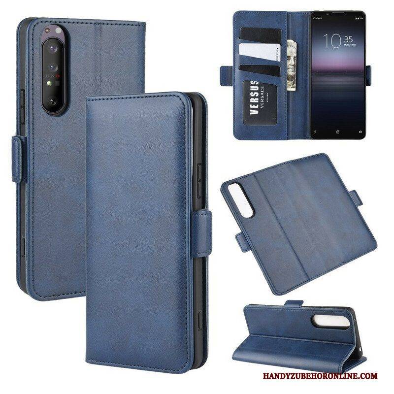 Flip Case Für Sony Xperia 1 II Flip Case Doppelte Klappe