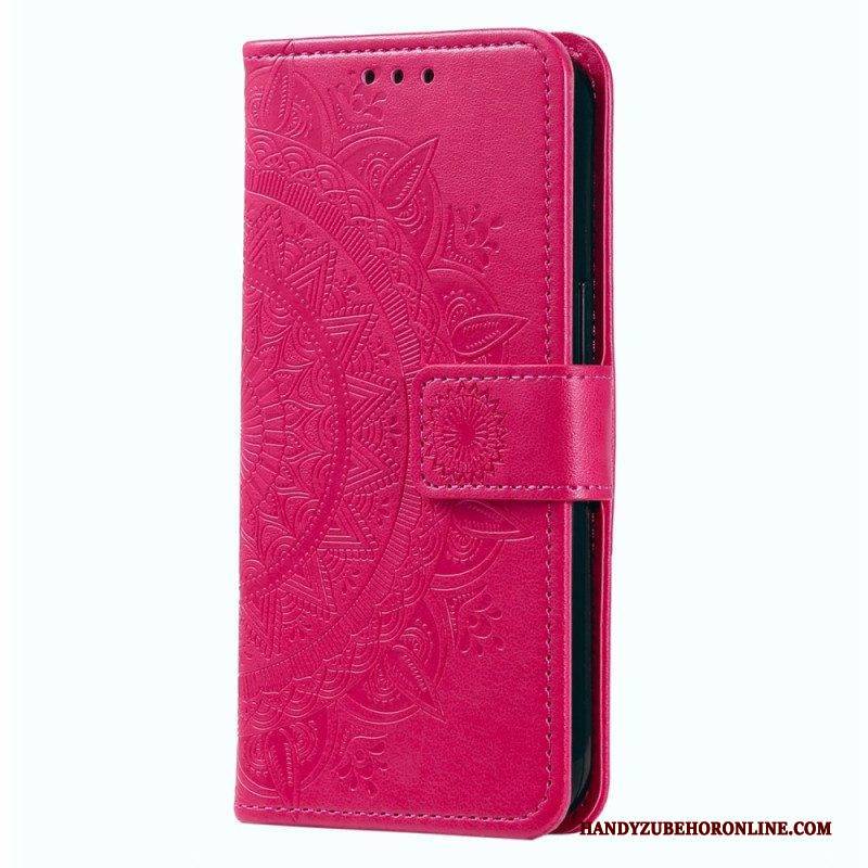 Flip Case Für Sony Xperia 5 IV Mit Kordel Riemchen-sonnen-mandala