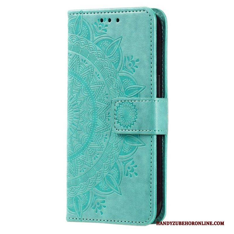 Flip Case Für Sony Xperia 5 IV Mit Kordel Riemchen-sonnen-mandala