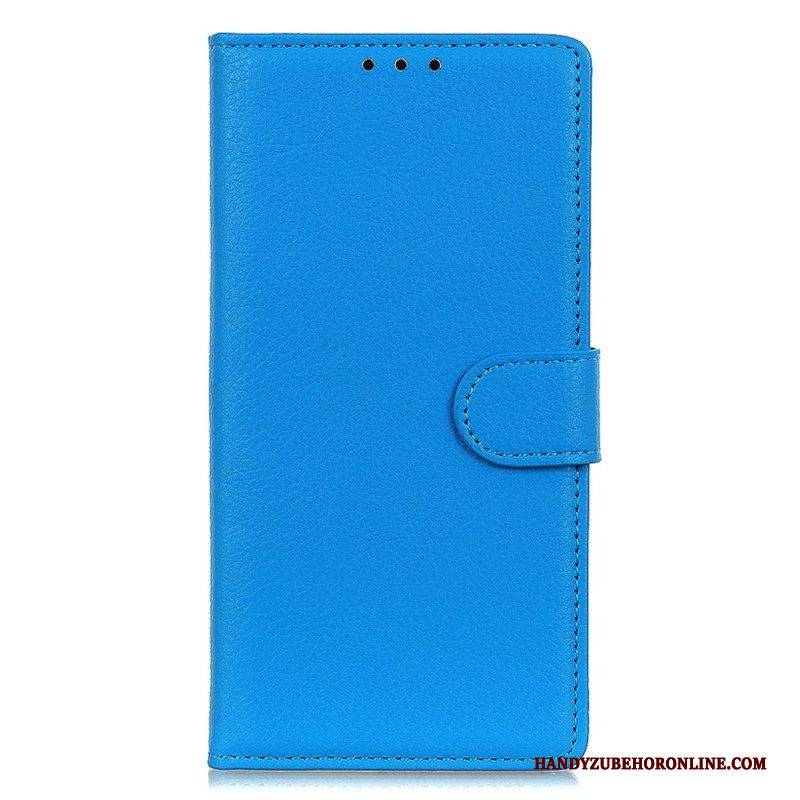 Flip Case Für Sony Xperia 5 IV Traditionelles Litschi-kunstleder