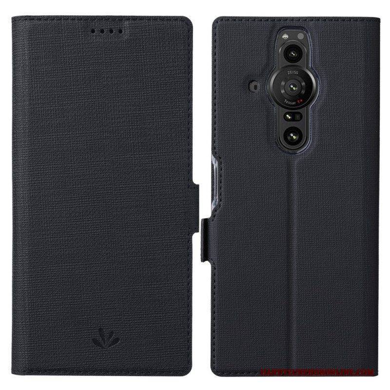 Flip Case Für Sony Xperia Pro-I Strukturiertes Vili Dmx