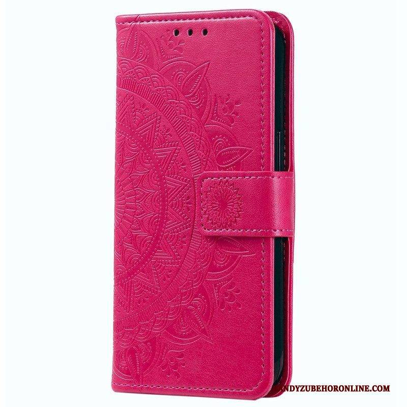 Flip Case Für Xiaomi 12T / 12T Pro Mandala-sonne Mit Schlüsselband