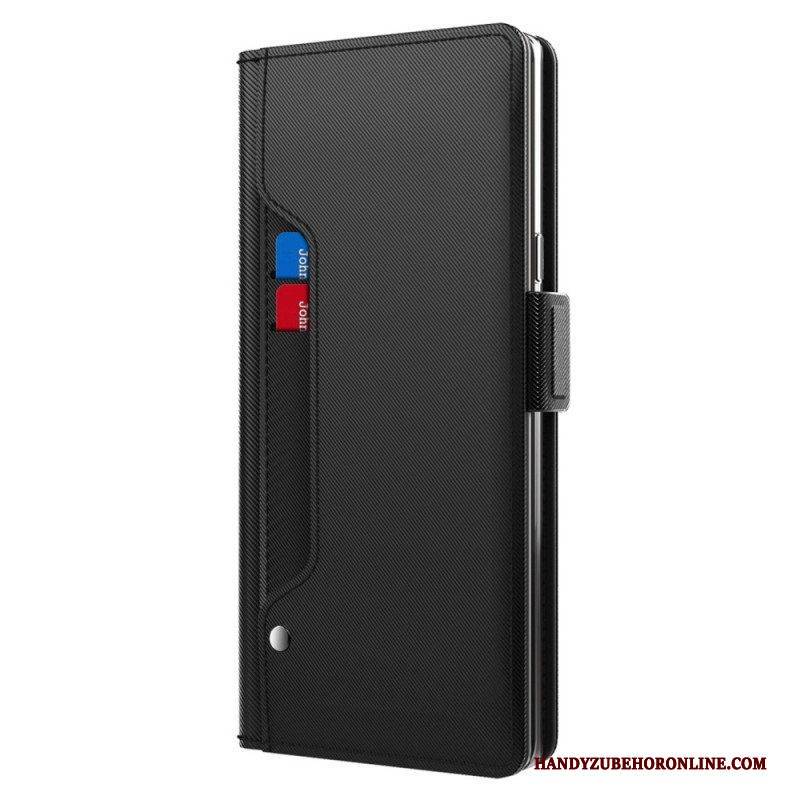 Flip Case Für Xiaomi 13 Abnehmbarer Spiegel Und Kartenhalter
