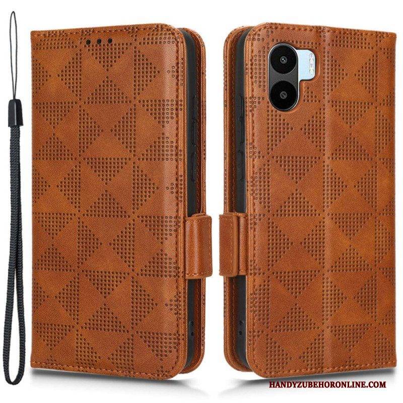 Flip Case Für Xiaomi Redmi A1 Dreiecke Mit Lanyard