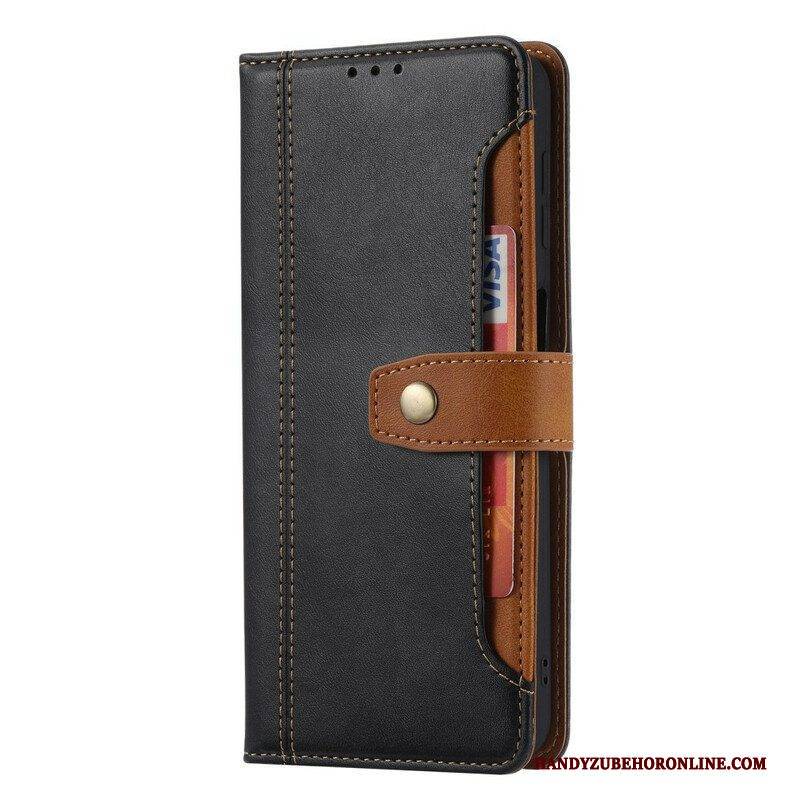 Flip Case Für Xiaomi Redmi Note 10 / 10S Kartenhalter Und Riemen Vorne