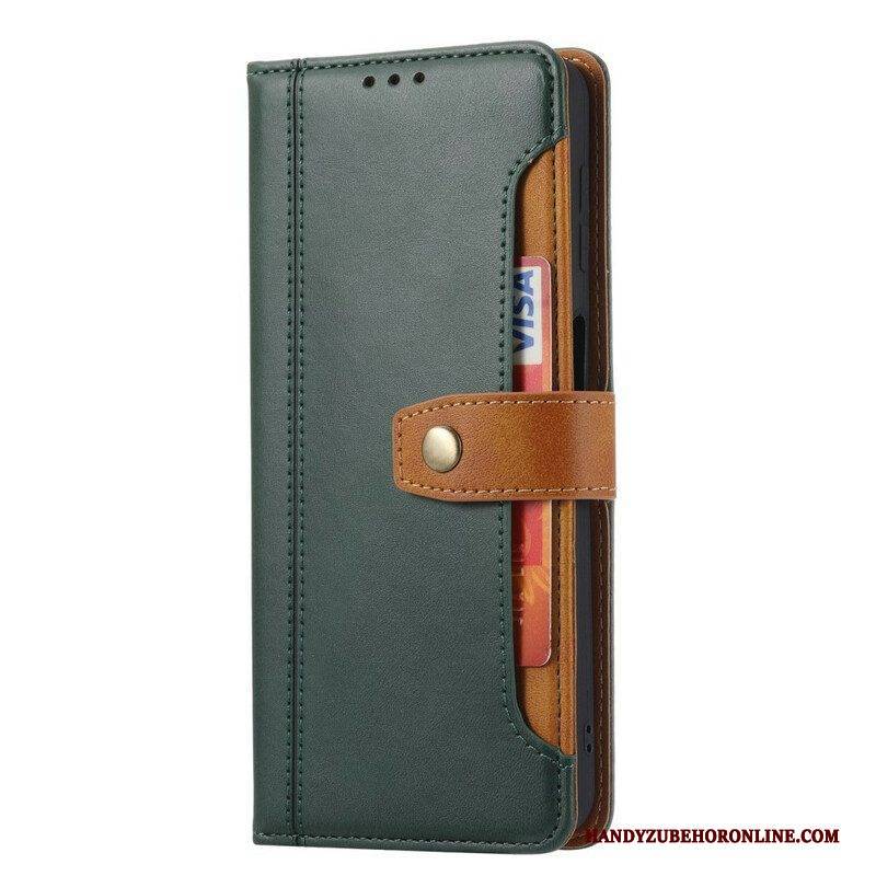 Flip Case Für Xiaomi Redmi Note 10 / 10S Kartenhalter Und Riemen Vorne