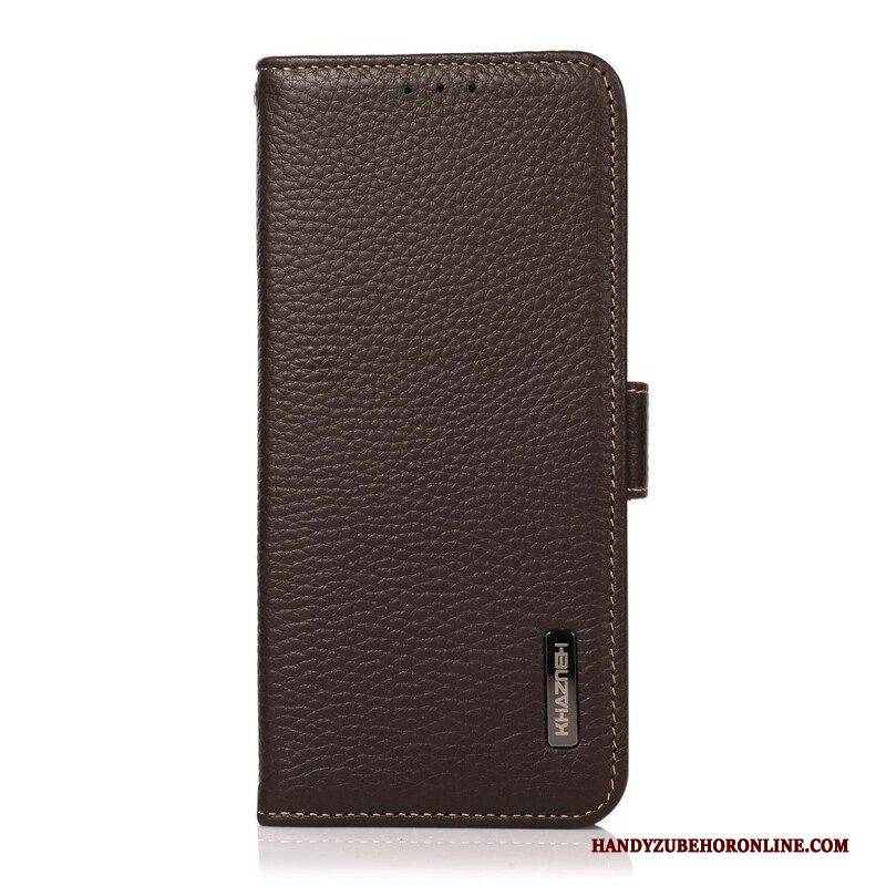 Flip Case Für Xiaomi Redmi Note 10 / 10S Lychee-leder Khazneh Rfid