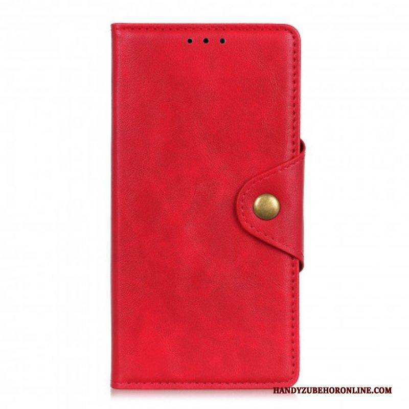 Flip Case Für Xiaomi Redmi Note 10 Pro Knopf Aus Kunstleder