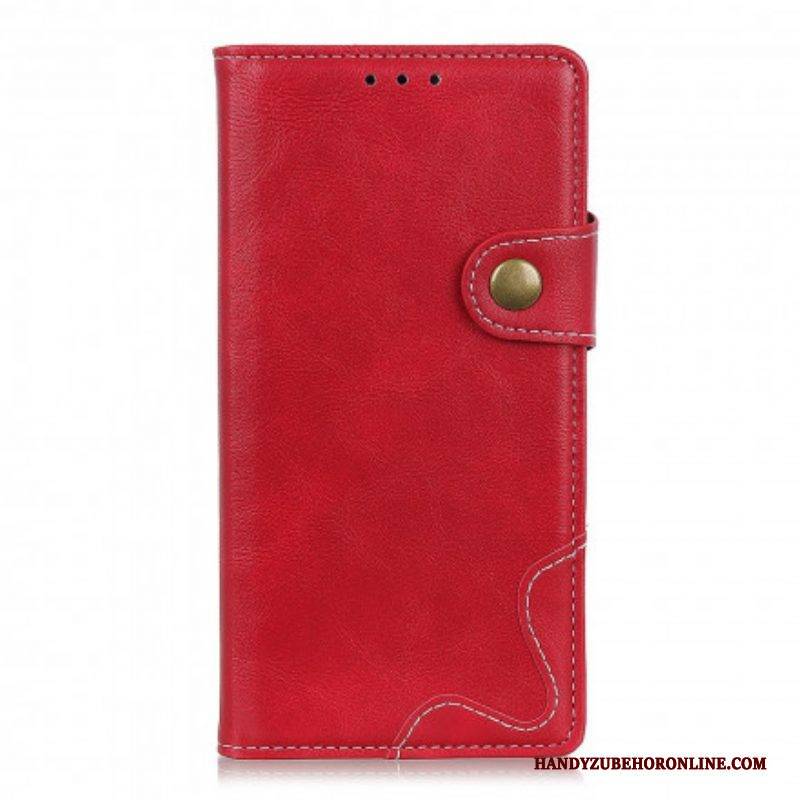 Flip Case Für Xiaomi Redmi Note 10 Pro Künstlerischer Nähknopf
