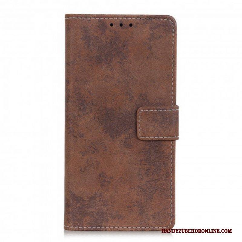 Flip Case Für Xiaomi Redmi Note 10 Pro Vintage-ledereffekt