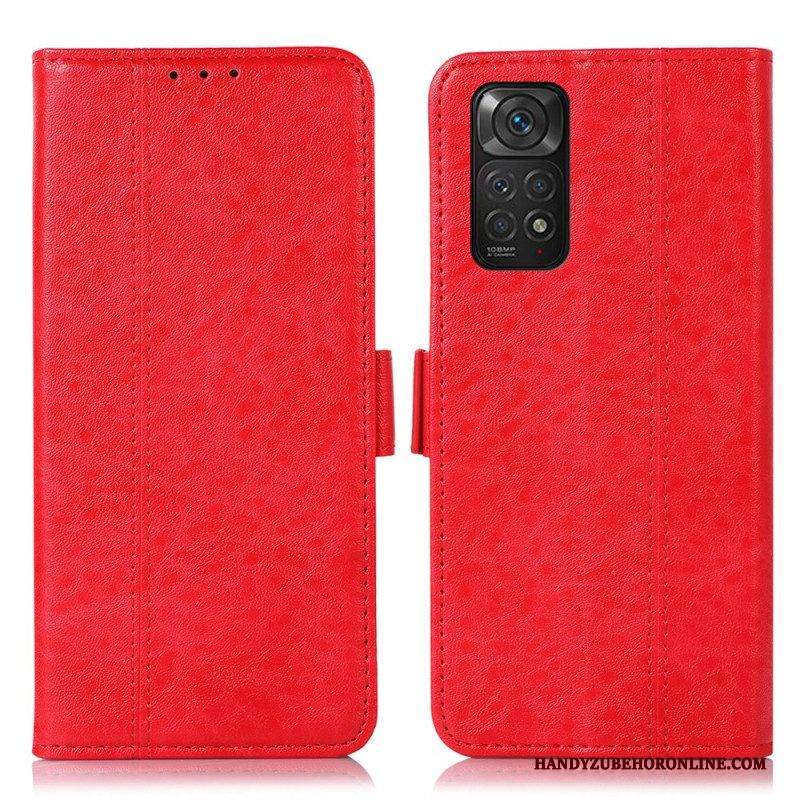 Flip Case Für Xiaomi Redmi Note 11 / 11S Dezente Nähte