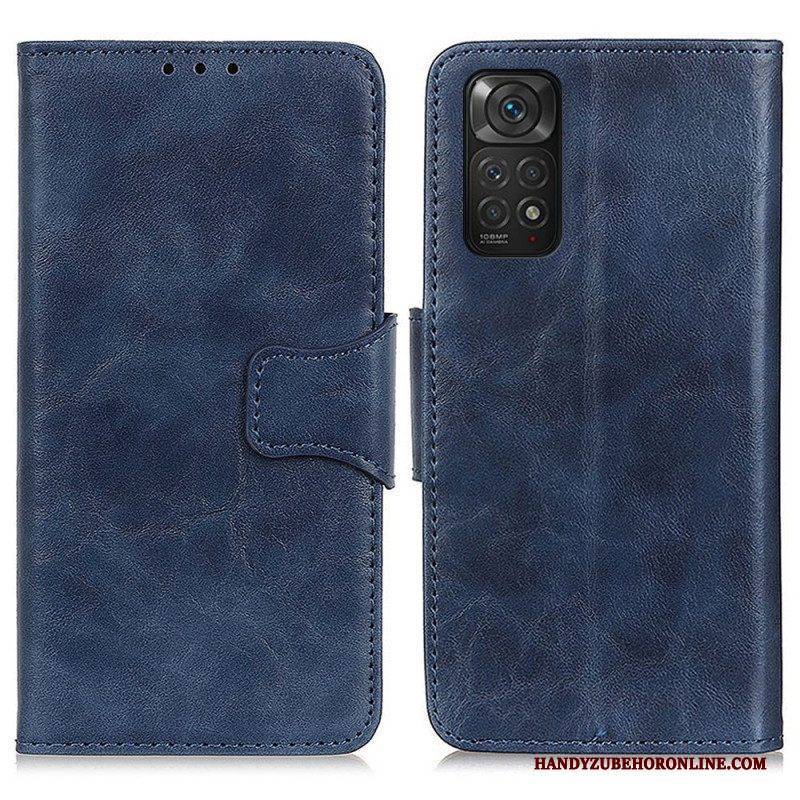 Flip Case Für Xiaomi Redmi Note 11 / 11S Flip Case Texturierte Magnetische Klappe