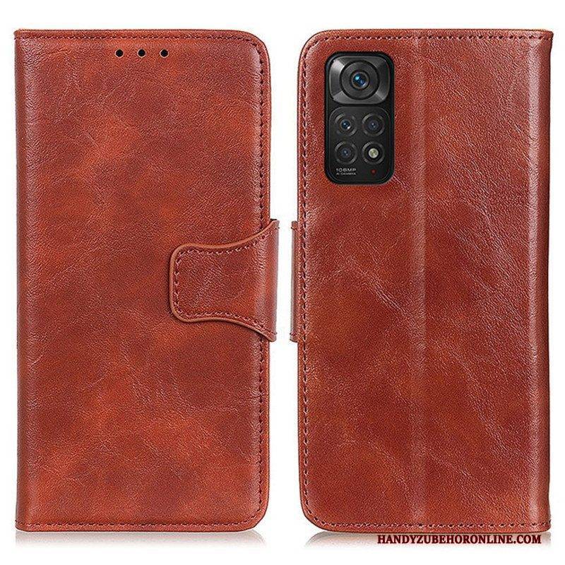 Flip Case Für Xiaomi Redmi Note 11 / 11S Flip Case Texturierte Magnetische Klappe