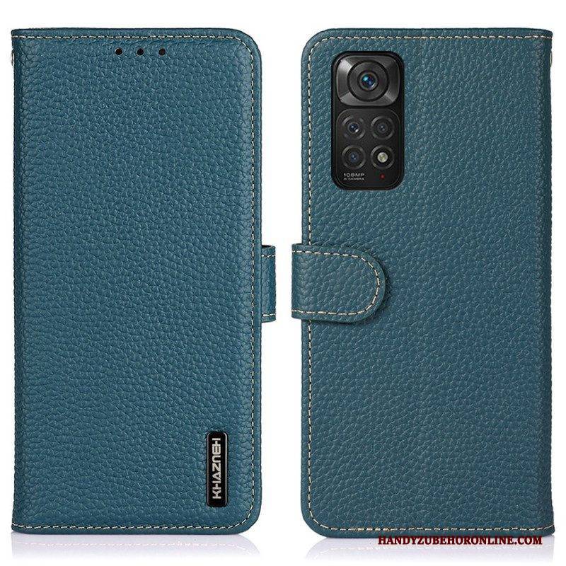 Flip Case Für Xiaomi Redmi Note 11 / 11S Khazneh Litschi-leder