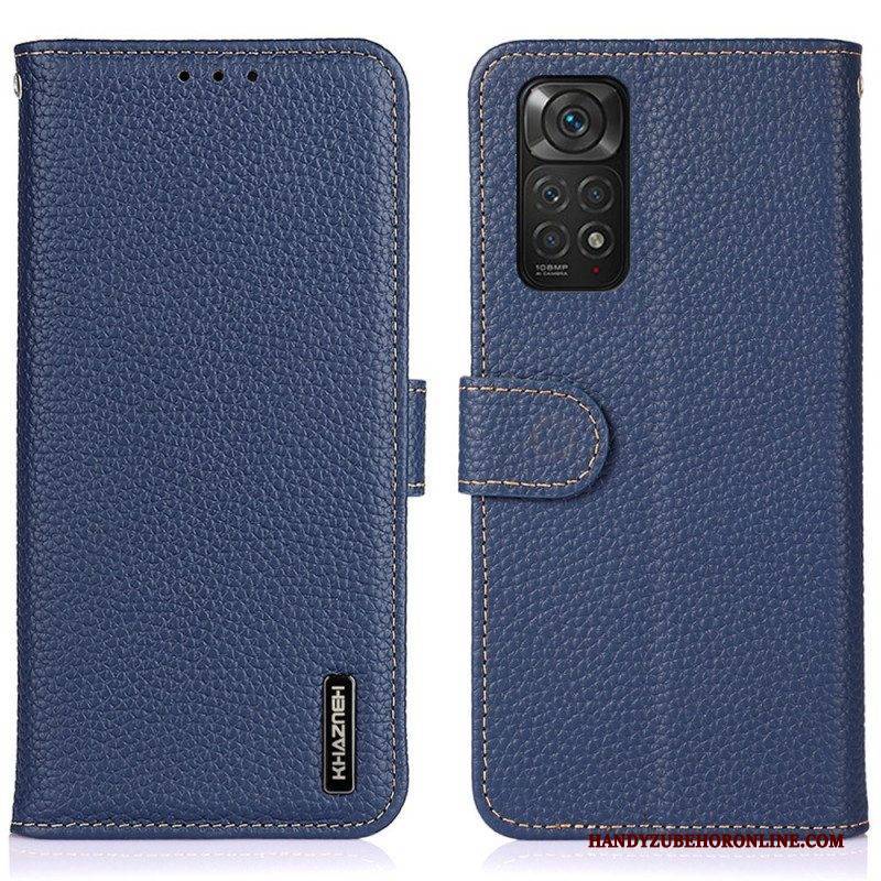 Flip Case Für Xiaomi Redmi Note 11 / 11S Khazneh Litschi-leder