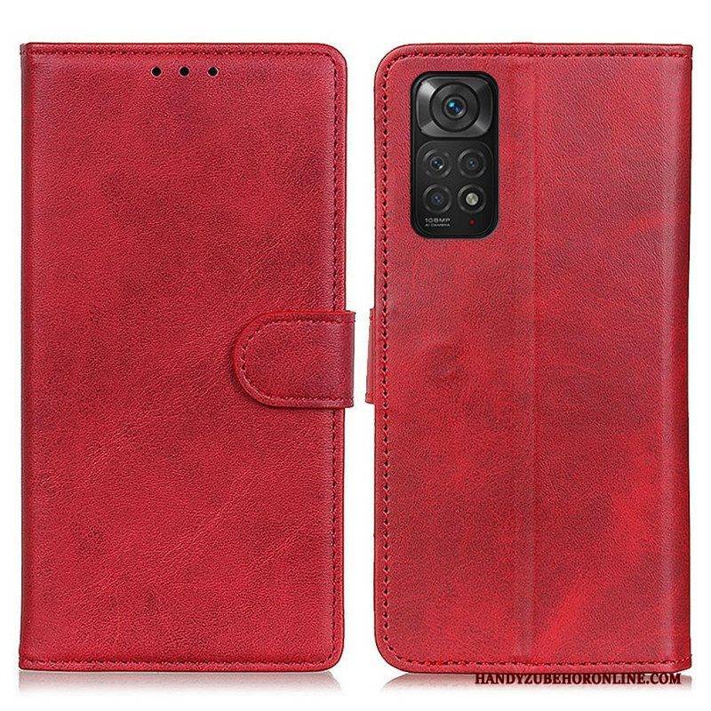 Flip Case Für Xiaomi Redmi Note 11 / 11S Retro-mattledereffekt