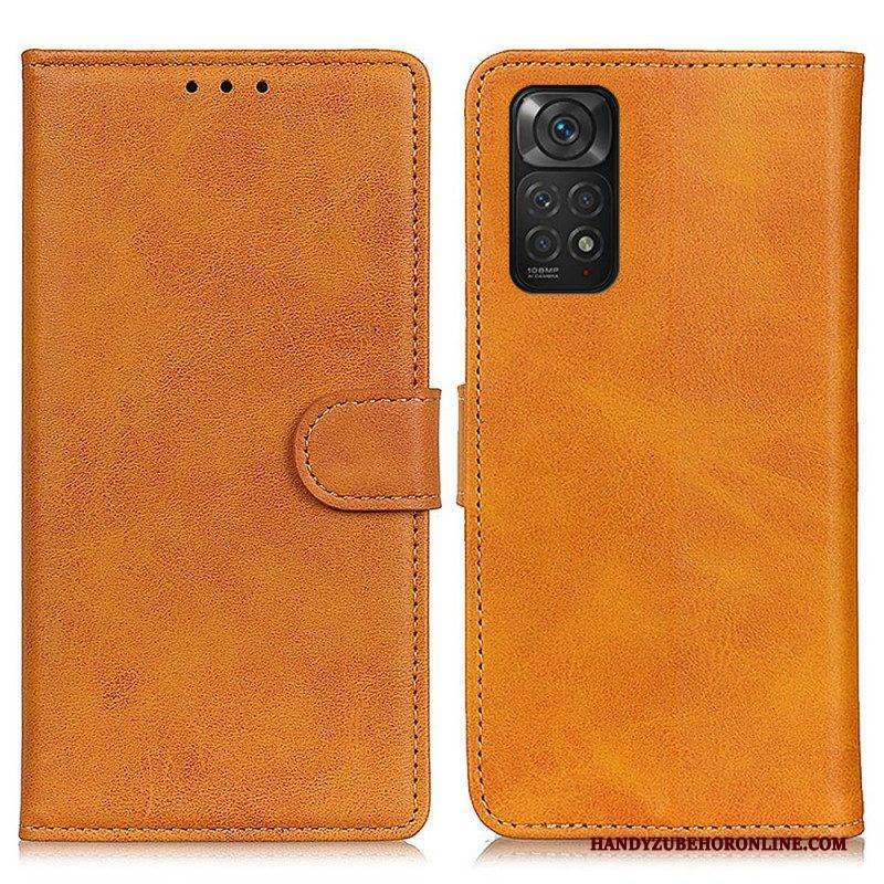 Flip Case Für Xiaomi Redmi Note 11 / 11S Retro-mattledereffekt