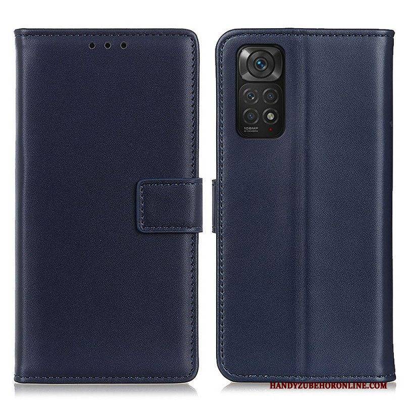 Flip Case Für Xiaomi Redmi Note 11 / 11S Schlichtes Kunstleder