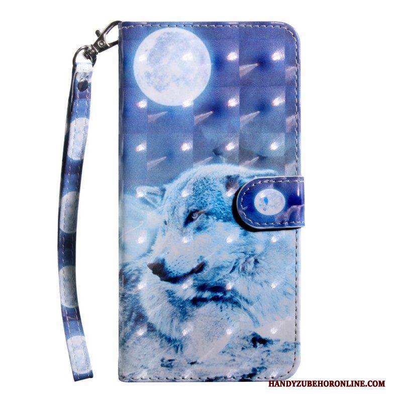 Flip Case Für Xiaomi Redmi Note 11 Pro Plus 5G Aquarell-wolf