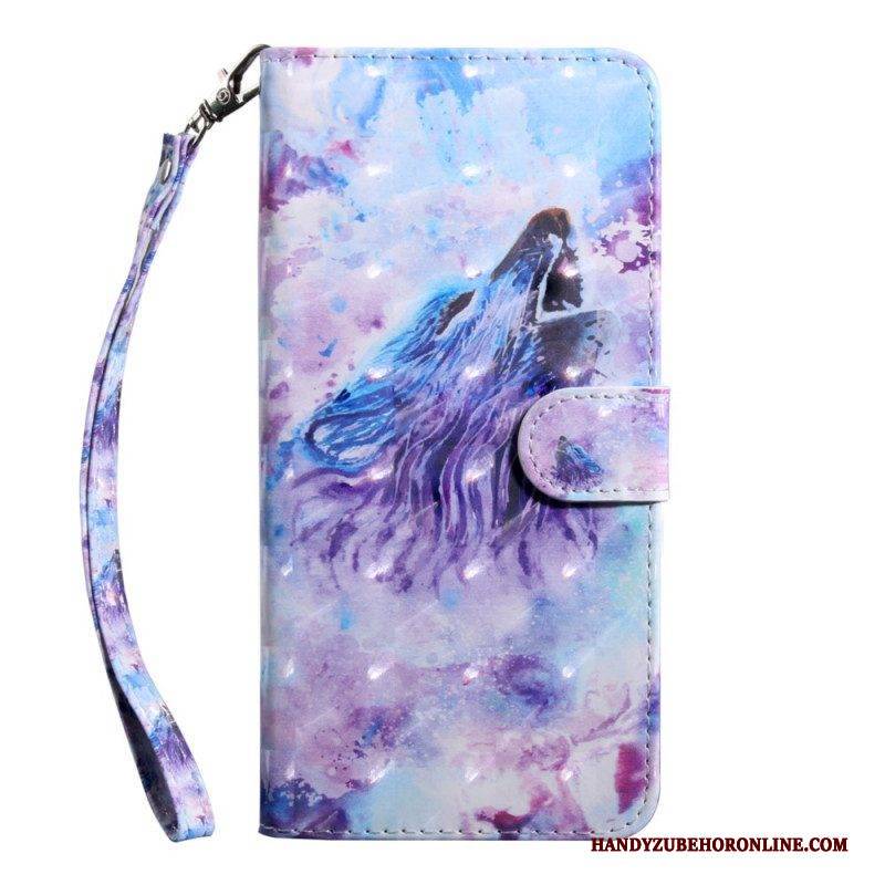 Flip Case Für Xiaomi Redmi Note 11 Pro Plus 5G Aquarell-wolf