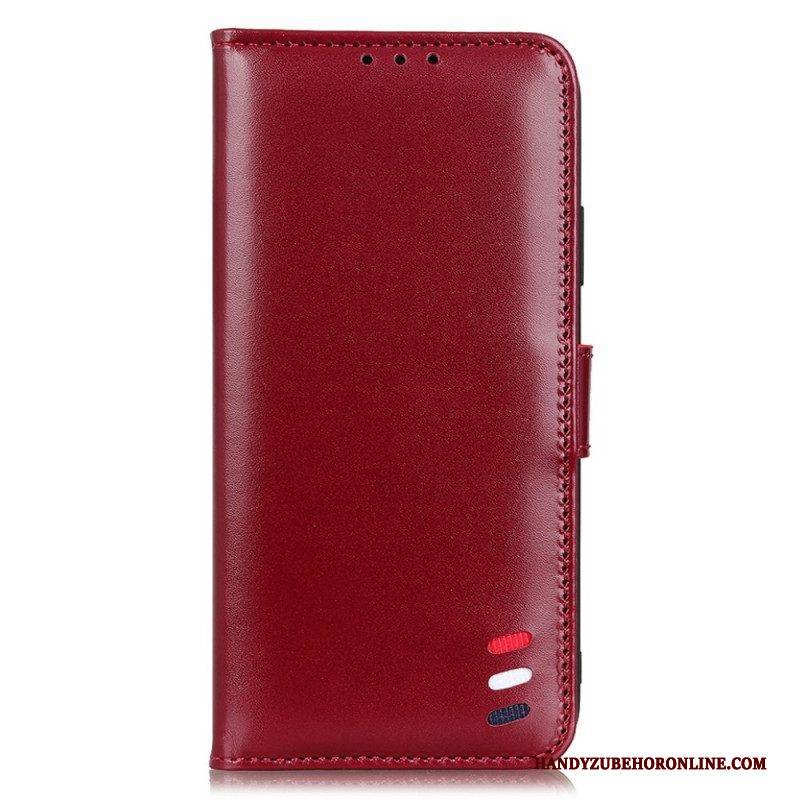 Flip Case Für Xiaomi Redmi Note 11 Pro Plus 5G Dreifarbiger Ledereffekt