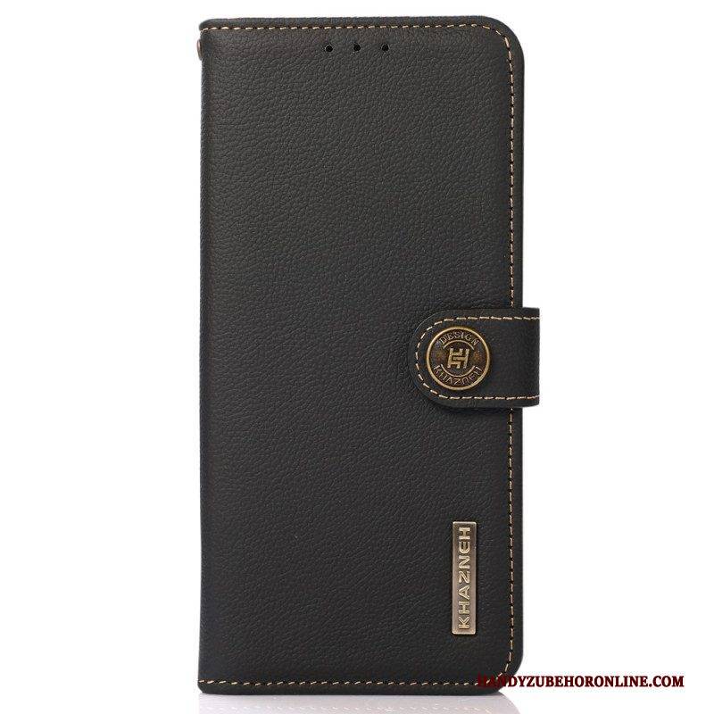 Flip Case Für Xiaomi Redmi Note 12 4G Echtes Leder Khazneh Rfid