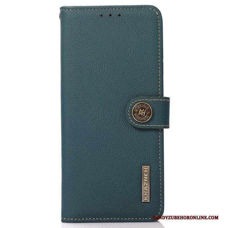 Flip Case Für Xiaomi Redmi Note 12 4G Echtes Leder Khazneh Rfid