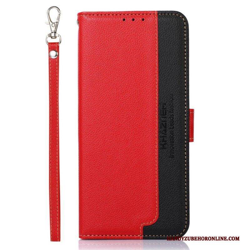 Flip Case Für Xiaomi Redmi Note 12 4G Rfid-khazneh Im Litschi-stil
