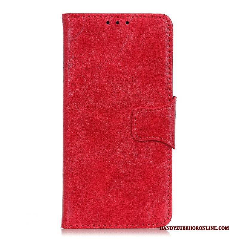 Flip Case Für Xiaomi Redmi Note 12 4G Wendeverschluss Aus Spaltleder