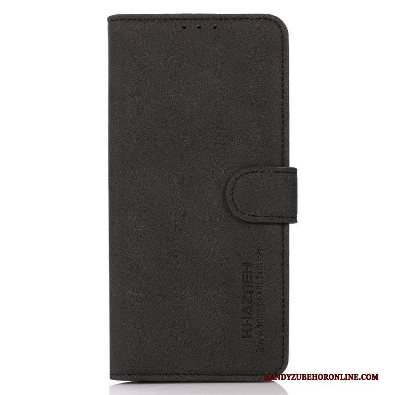 Flip Case Für Xiaomi Redmi Note 12 5G Khazneh Modischer Ledereffekt