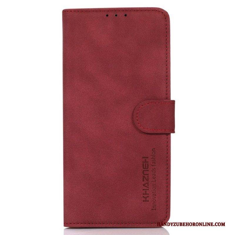 Flip Case Für Xiaomi Redmi Note 12 5G Khazneh Modischer Ledereffekt