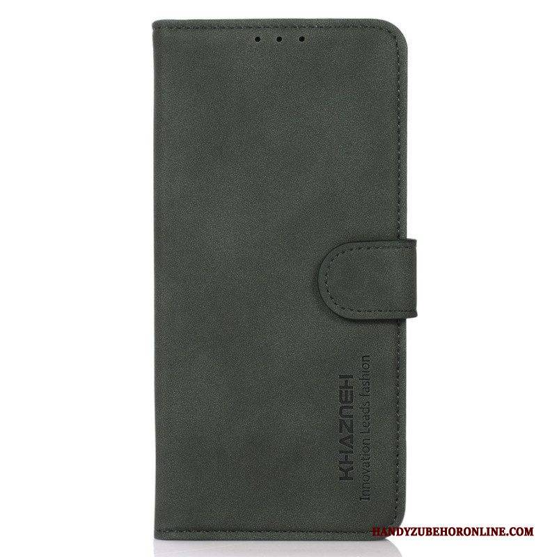 Flip Case Für Xiaomi Redmi Note 12 5G Khazneh Modischer Ledereffekt