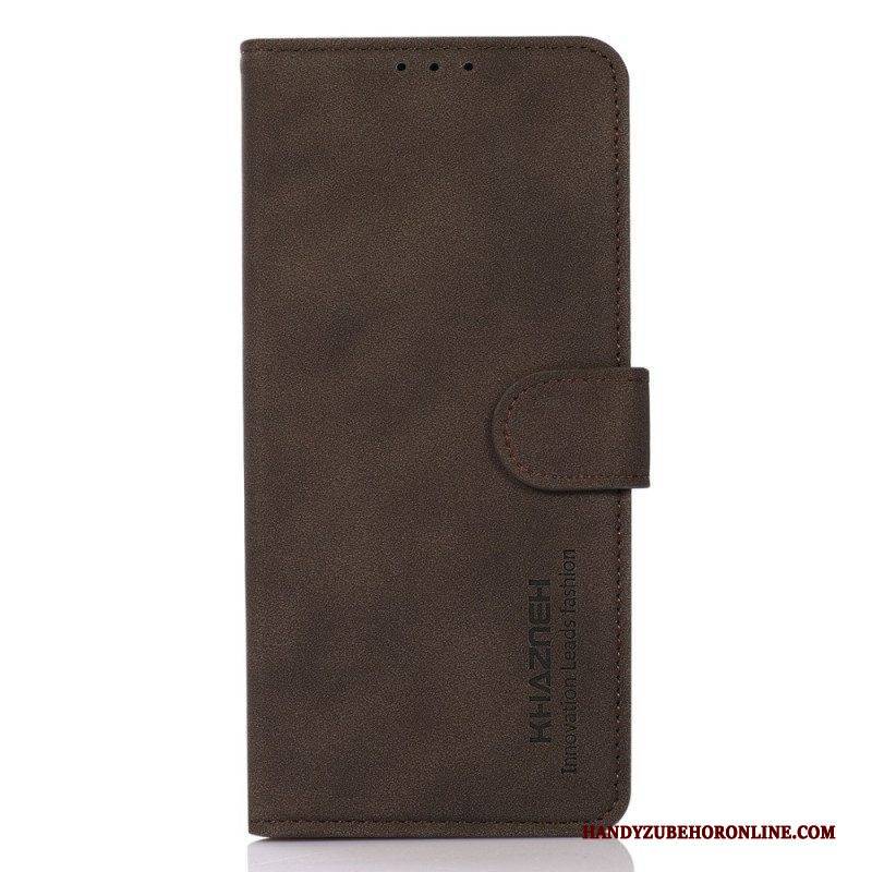 Flip Case Für Xiaomi Redmi Note 12 5G Khazneh Modischer Ledereffekt