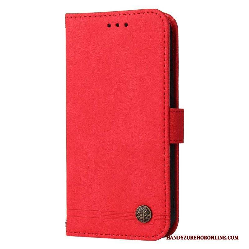 Flip Case Für Xiaomi Redmi Note 12 5G Lederstil Mit Dekorativer Niete