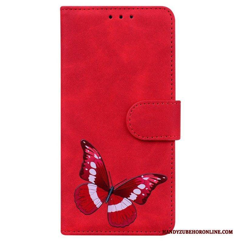 Flip Case Für Xiaomi Redmi Note 12 5G Schmetterlingsdesign