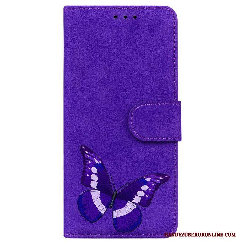 Flip Case Für Xiaomi Redmi Note 12 5G Schmetterlingsdesign