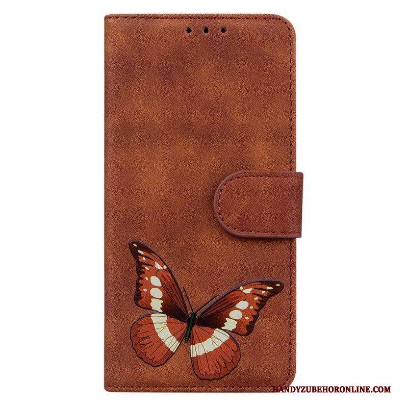 Flip Case Für Xiaomi Redmi Note 12 5G Schmetterlingsdesign