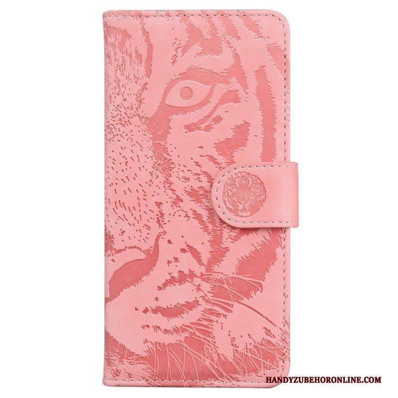 Flip Case Für Xiaomi Redmi Note 12 5G Tiger-fußabdruck