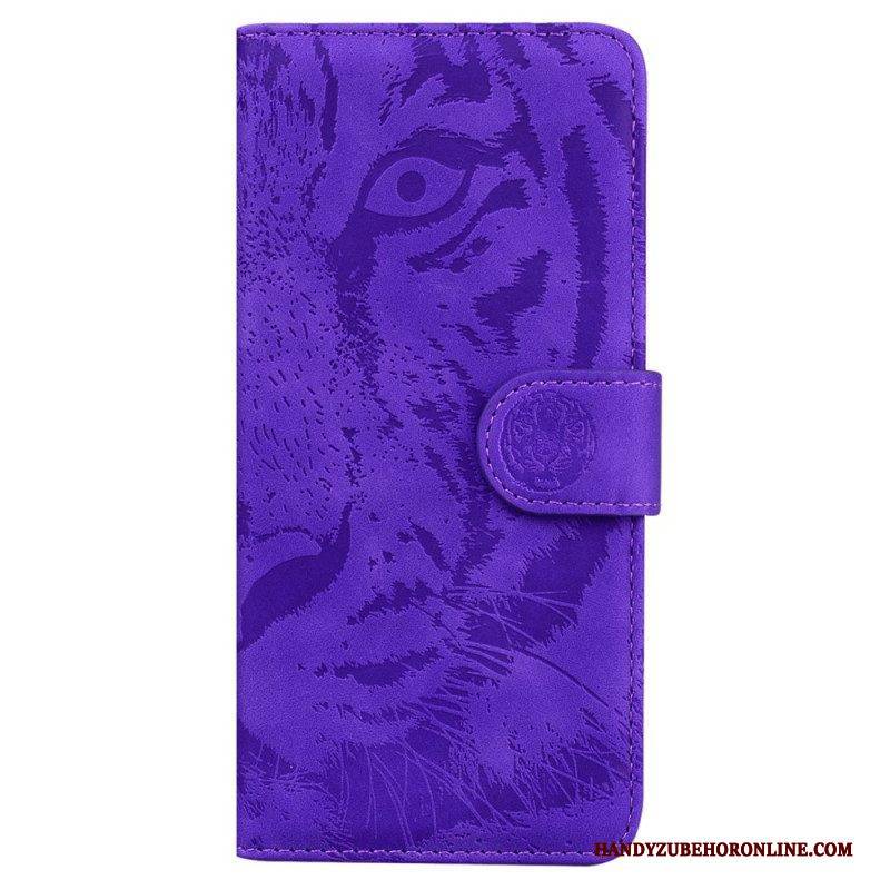 Flip Case Für Xiaomi Redmi Note 12 5G Tiger-fußabdruck