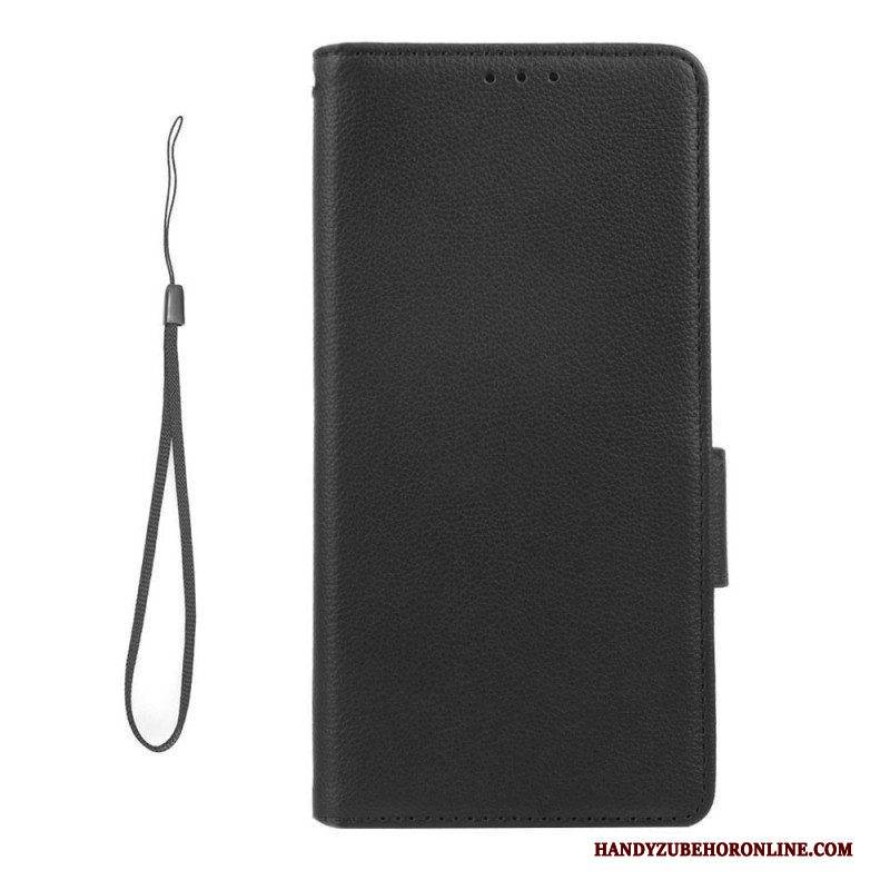 Flip Case Für Xiaomi Redmi Note 12 5G Ultrafeiner Litschi-stil