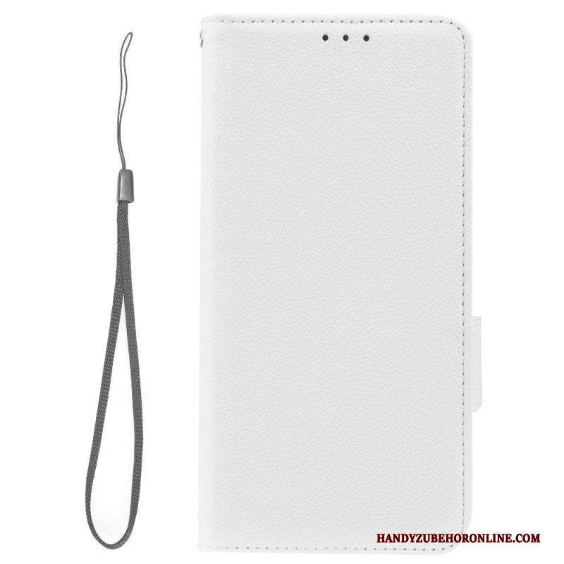 Flip Case Für Xiaomi Redmi Note 12 5G Ultrafeiner Litschi-stil