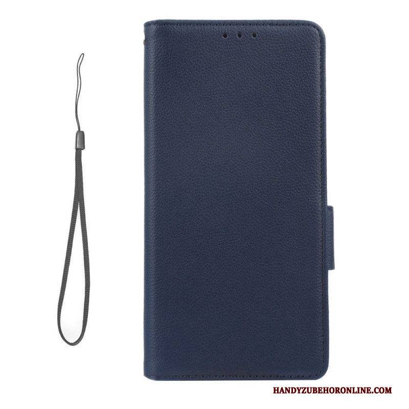 Flip Case Für Xiaomi Redmi Note 12 5G Ultrafeiner Litschi-stil