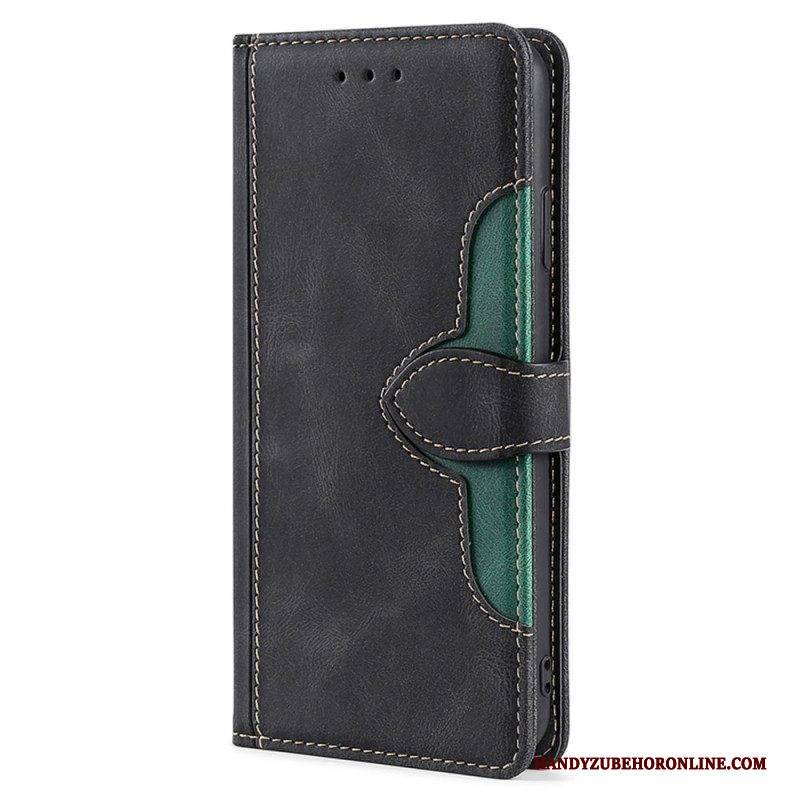 Flip Case Für Xiaomi Redmi Note 12 5G Zweifarbiges Blumenmuster