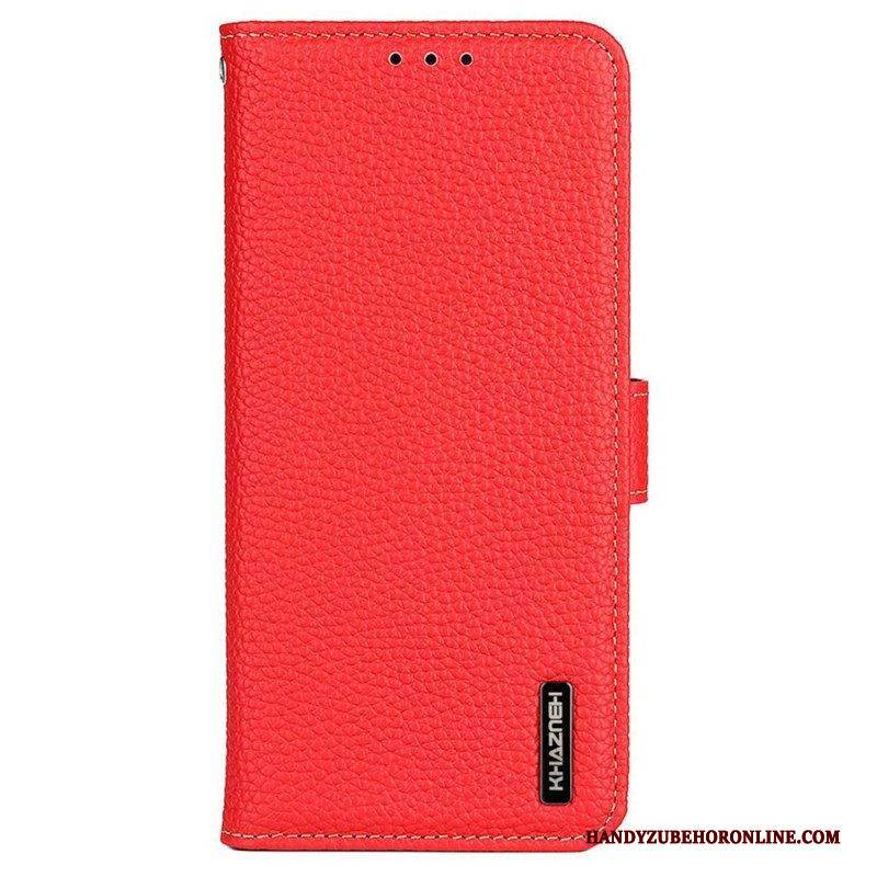 Flip Case Für Xiaomi Redmi Note 12 Pro Khazneh Litschi-leder