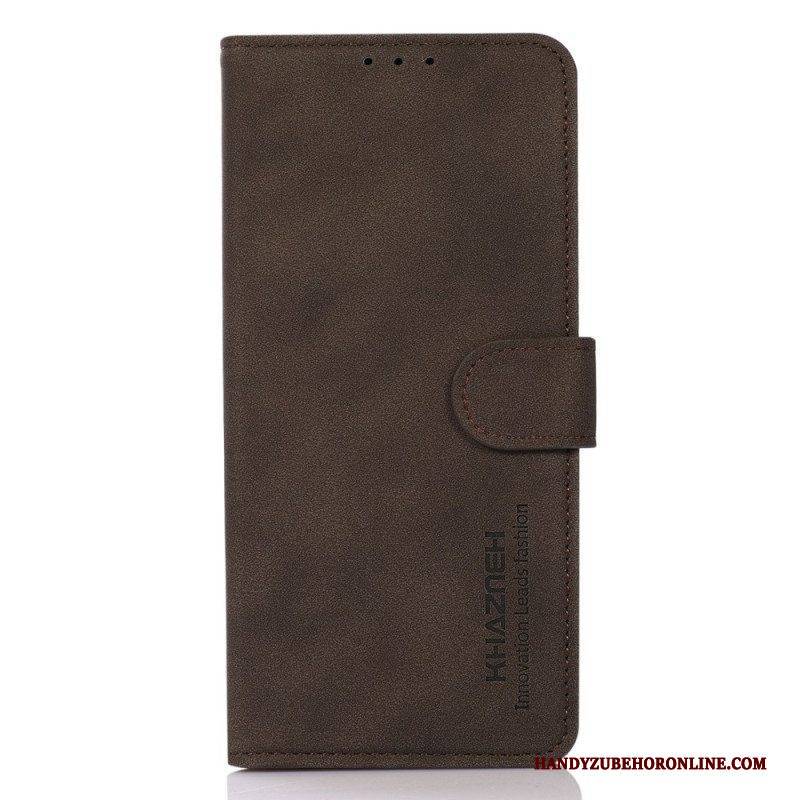 Flip Case Für Xiaomi Redmi Note 12 Pro Khazneh Modischer Ledereffekt