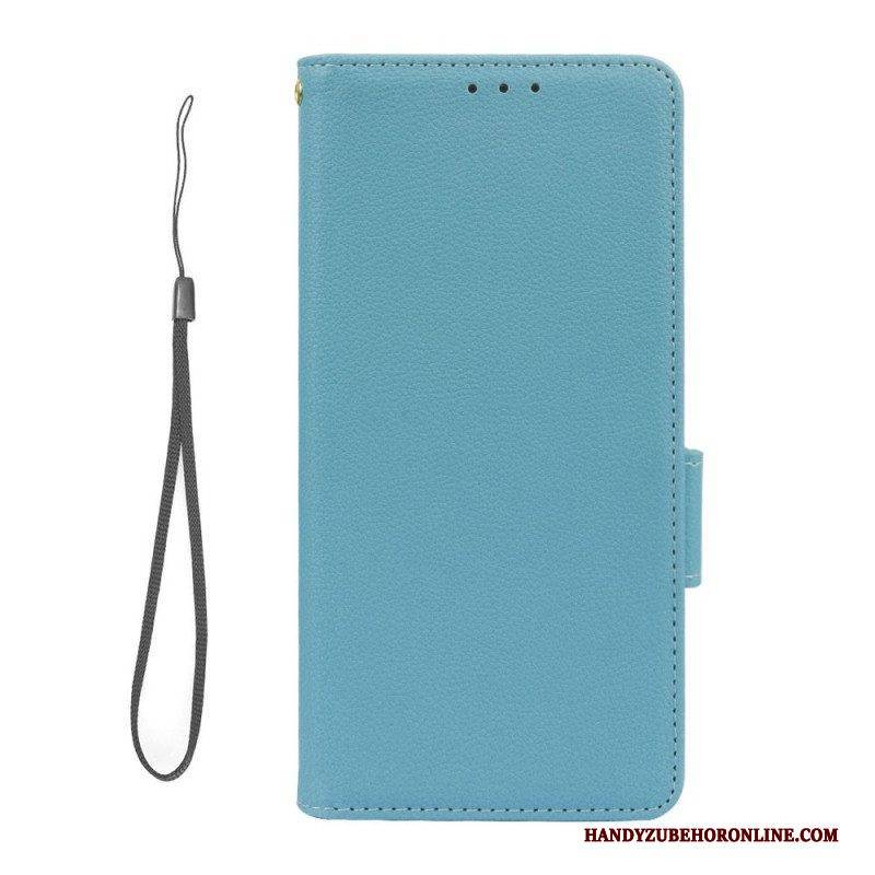 Flip Case Für Xiaomi Redmi Note 12 Pro Mit Kordel Dünner Riemchen