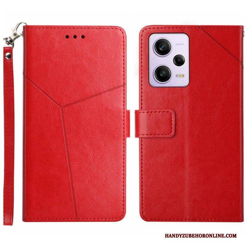 Flip Case Für Xiaomi Redmi Note 12 Pro Mit Kordel Y-riemendesign