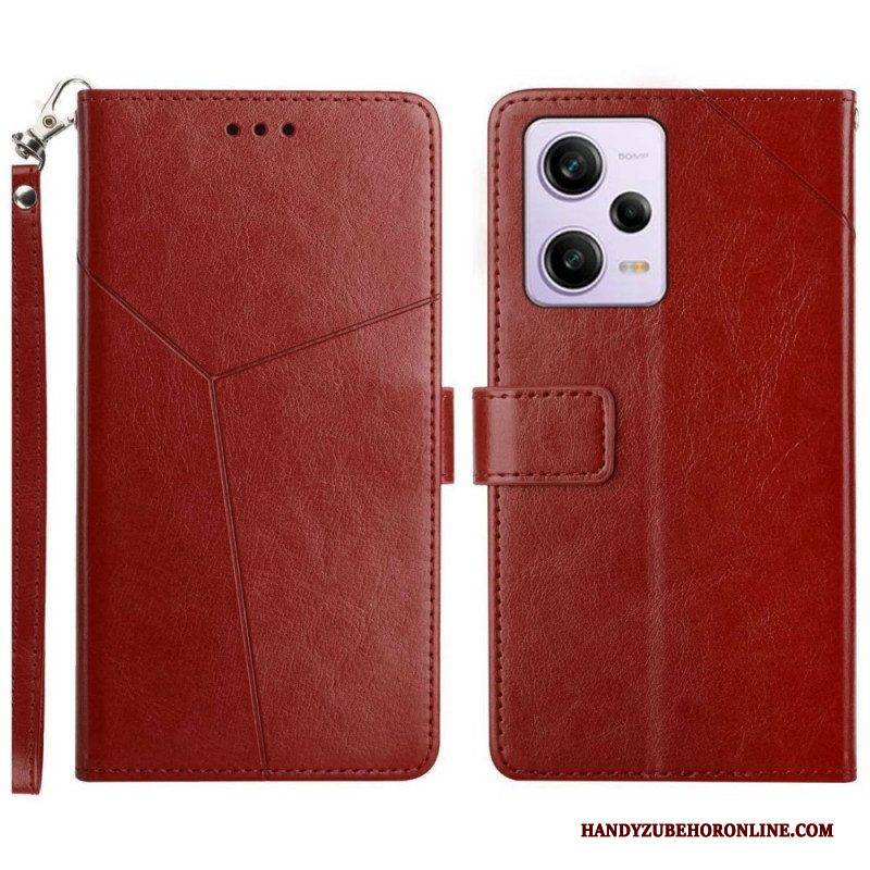 Flip Case Für Xiaomi Redmi Note 12 Pro Mit Kordel Y-riemendesign