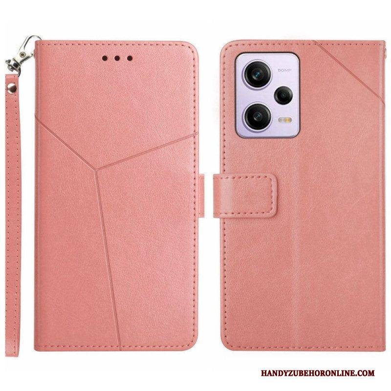 Flip Case Für Xiaomi Redmi Note 12 Pro Mit Kordel Y-riemendesign