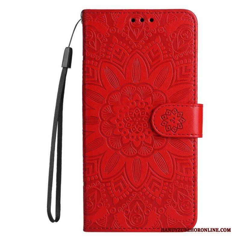 Flip Case Für Xiaomi Redmi Note 12 Pro Plus Mit Kordel Mandala-dekoration Mit Riemen